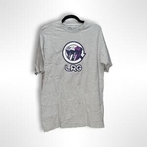 LRG Men's Gray Graphic Tee - Size Large - Excellent